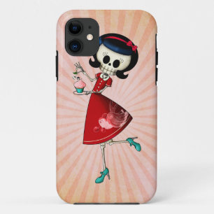 Skeletenmeisje, zoet en skelet iPhone 11 hoesje