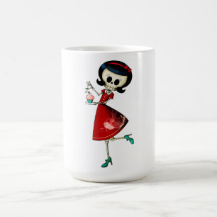Skeletenmeisje, zoet en skelet koffiemok
