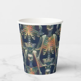 Skeletenpatroon Spooky Cool Halloween Party Papieren Bekers