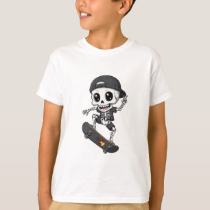 Skeleterschaatser Cool Chibi Streetwear Kids T-shirt