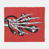 Skelethand met spoken fleece deken (Voorkant (Horizontaal))