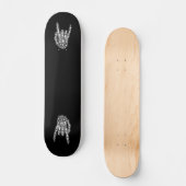 Skelethand, rots en rol skateboard (Voorkant)
