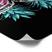 Skelethandbedekking onderaan ananasborst poster (Hoek)