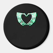 Skelethanden, hart, röntgenkostuum magneet (Voorkant)