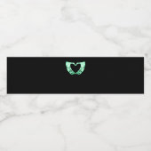 Skelethanden, hart, röntgenkostuum waterfles etiket (Enkel label)