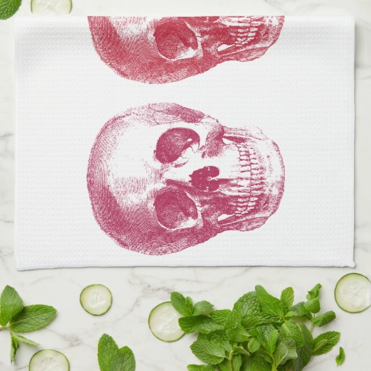 Skelethoofden Theedoek (Gevouwen)