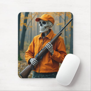 Skeletjager met een geweer muismat