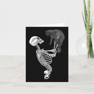 Skeletkat Kunst Voor Mannen Vrouwen Kattenkostuum Kaart