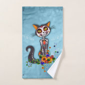 Skeletkatje Bad Handdoek (Handdoek)
