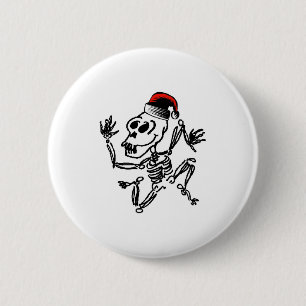 Skeletkerstmis Ronde Button 5,7 Cm