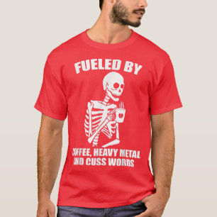 Skeletkoffie Zware metalen koffie T-shirt