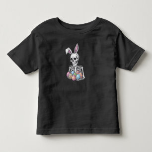 Skeletkonijn met paaseieren grappig konijn kinder shirts