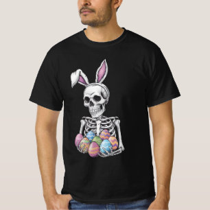 Skeletkonijn met paaseieren grappig konijn t-shirt