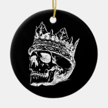 Skeletkop met een Kroon op een