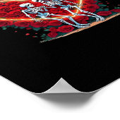 Skeletkoppel houdt handen in een hart van Ro Poster (Hoek)