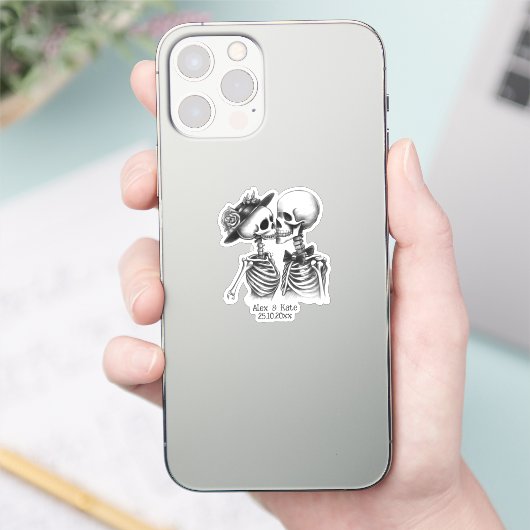 Skeletkoppeling Sticker (Telefoon)