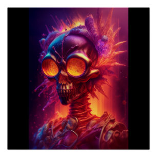 Skeleto Zombie Perfect Poster