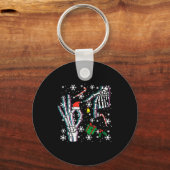 Skeleton 67 Meme Funny Christmas 6 7 Boys Youth Te Sleutelhanger (Voorkant)