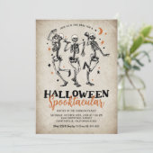  Skeleton Adult Halloween Party Kaart (Staand voorkant)