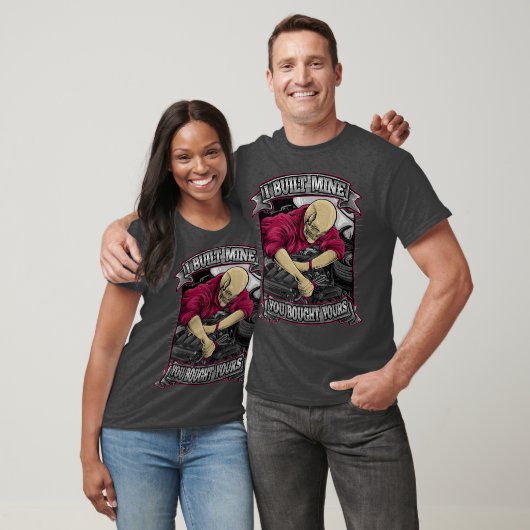 Skeleton auto Mechanic I Build Mine YouTube T-shirt (Unisex)