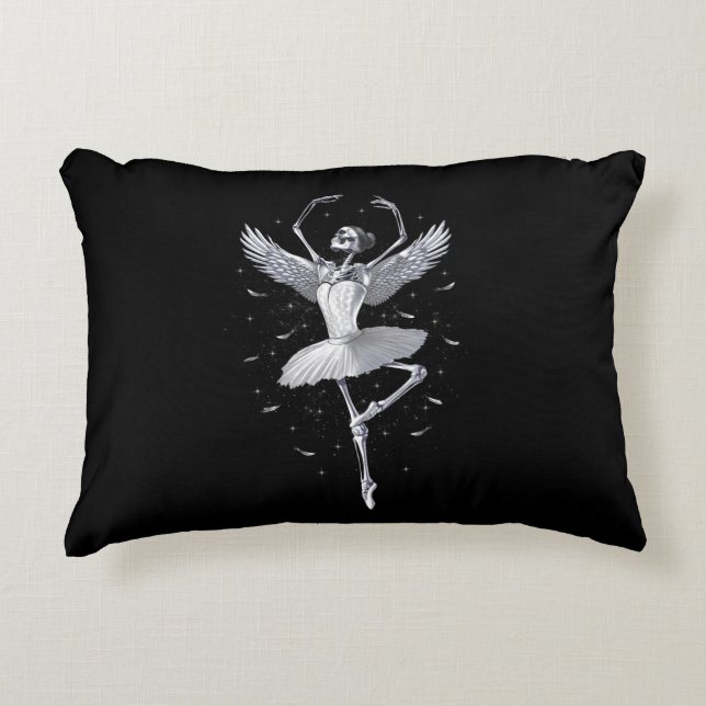 Skeleton Ballerina Accent Kussen (Voorkant)