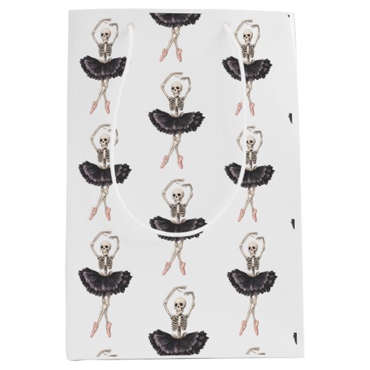 Skeleton Ballerina - Spooky Grace Ontmoet Gothic Medium Cadeauzakje (Voorkant)