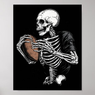 Skeleton Baseball Halloween Kostuum Funny Mannen B Poster