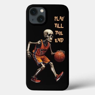 Skeleton basketbal spelen tot het einde iPhone 13 hoesje