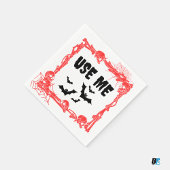 Skeleton & Bat Halloween-feest voor "USE ME" Servet
