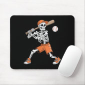 Skeleton Batting Baseball Halloween  Muismat (Met muis)