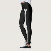 Skeleton Been Botten Zwart Halloween Leggings (Links)