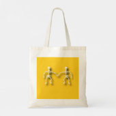 Skeleton bewerkbare Halloween Tote Bag (Achterkant)