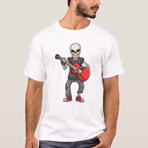 Skeleton bij Muziek met Guitar T-shirt