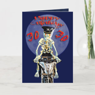 Skeleton biker 30e anniversaire carte