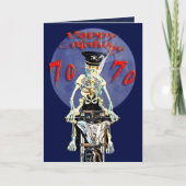 Skeleton biker 70e anniversaire carte (Devant)