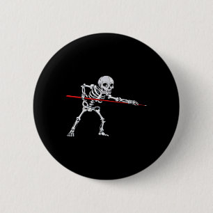 Skeleton Biljart Pool Snooker Halloween Ronde Button 5,7 Cm