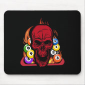 Skeleton Biljart Speler Snooker Pool Biljart Rac Muismat (Voorkant)