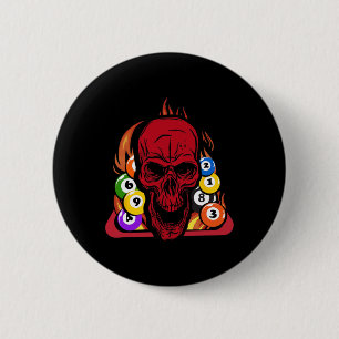 Skeleton Biljart Speler Snooker Pool Biljart Rac Ronde Button 5,7 Cm