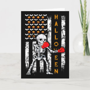 Skeleton Boksen Halloween Boxer Kickboksen Mma Vs  Kaart