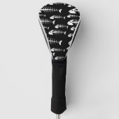 Skeleton Botten Vist Humor Golfheadcover (Voorkant)