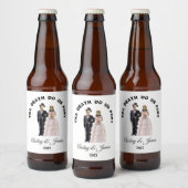 Skeleton Bride en Groom Bier Etiket (Flessen)