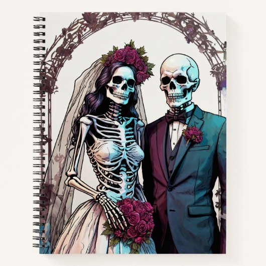 Skeleton Bride & Groom Notitieboek (Voorkant)