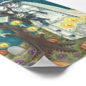 SKELETON BRIDE & GROOM, POSTER MARIAGE DE CEMETERS (Coin)