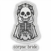 Skeleton Bride Halloween Sticker (Voorkant)