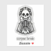 Skeleton Bride Halloween Sticker (Vel)