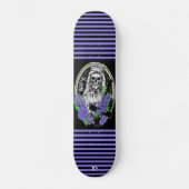 Skeleton Bride met Stripes Dd Brand Skateboard (Voorkant)