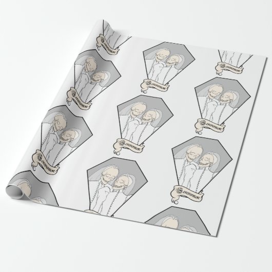 Skeleton Brides Cadeaupapier (Uitgerold)