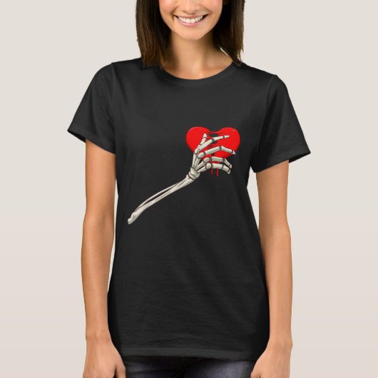 Skeleton Broken Heart Bones Divorce Breakup Heartb T-shirt (Voorkant)