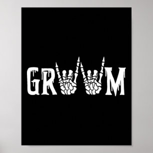 Skeleton bruidegom bruiloft net getrouwd Spooky Ha Poster