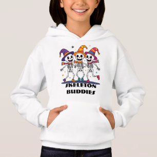 Skeleton Buddies Halloween Kinder T-Shirt – Schatt